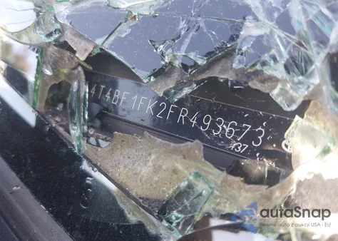 2015 Toyota Camry Le z USA, uszkodzony, nr VIN 4T4BF1FK2FR493673